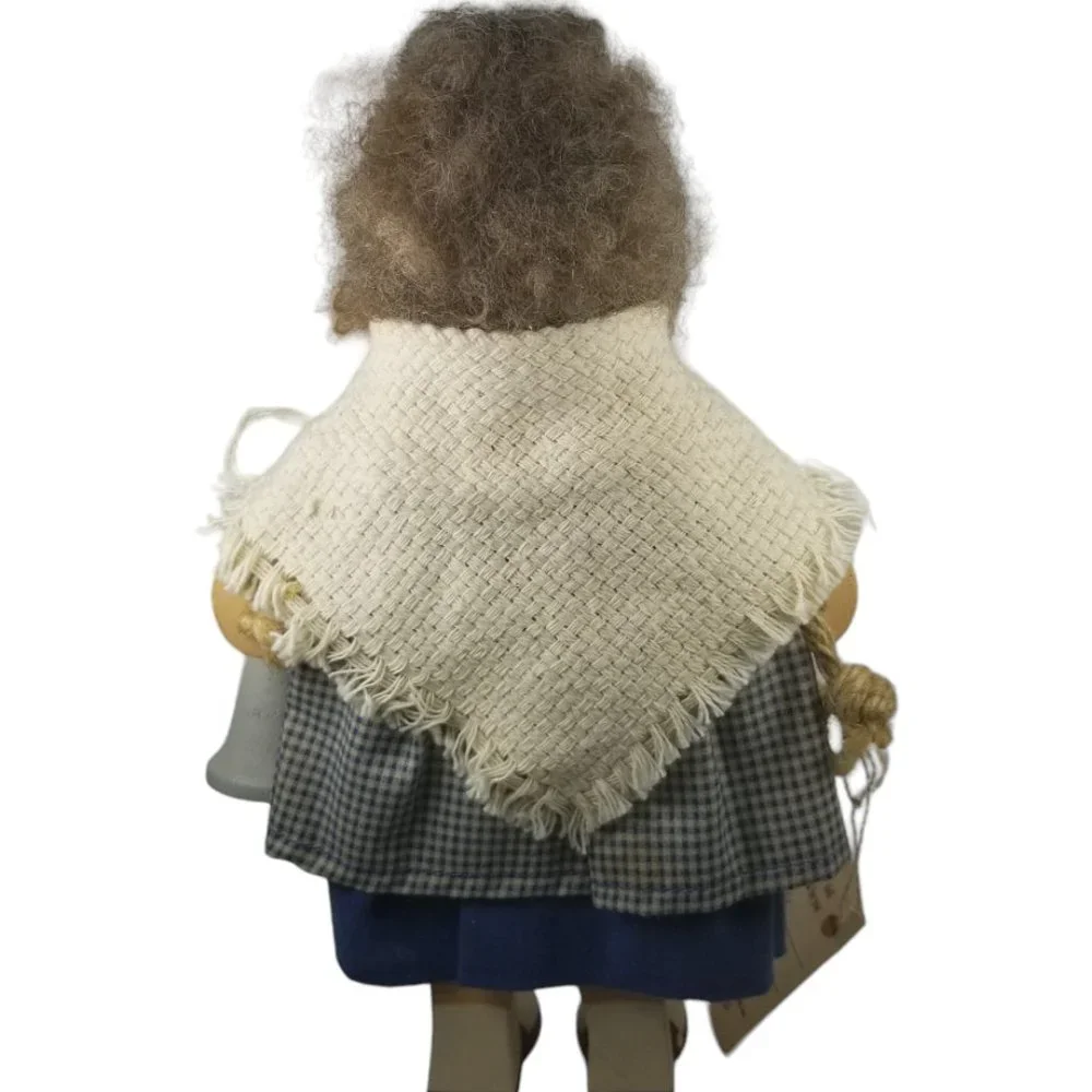 Vintage Lizzie High Margaret Bowman 1987 Collectible Wood Doll, Handmade Signed